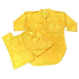 Vintage Satin Blouse and Pant Set